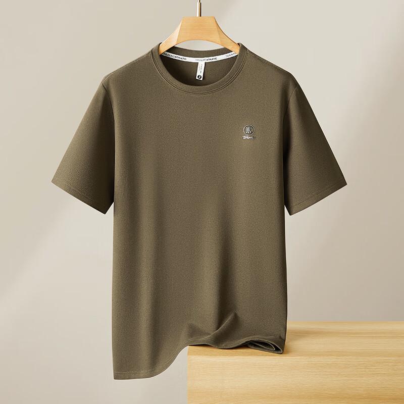 

Dibenze Men s Plus Size Autumn Stretch De Velvet Short Sleeve T-Shirt 5XL