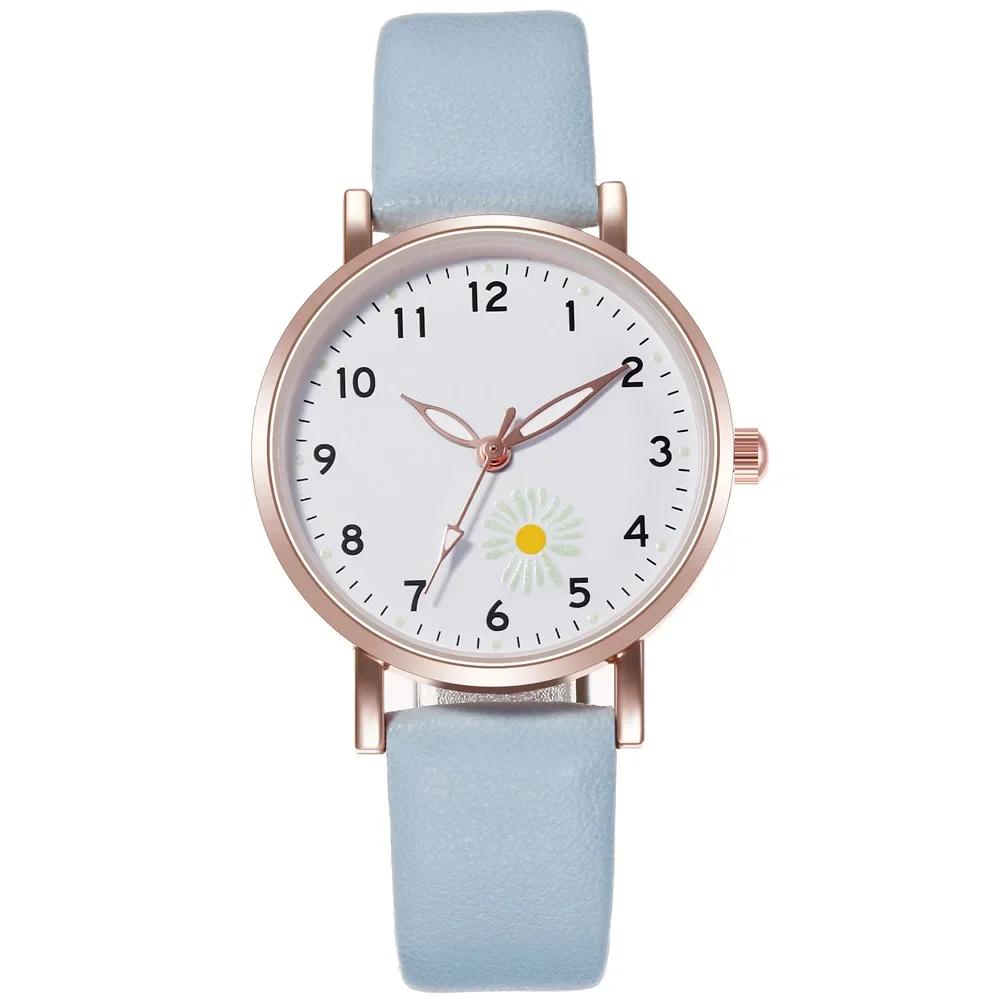 

Luxury Watches for Women Luminous Retro Female Watch Ladies Belt Back Light Leather Strap Quartz Wristwatches Montre Femme синій