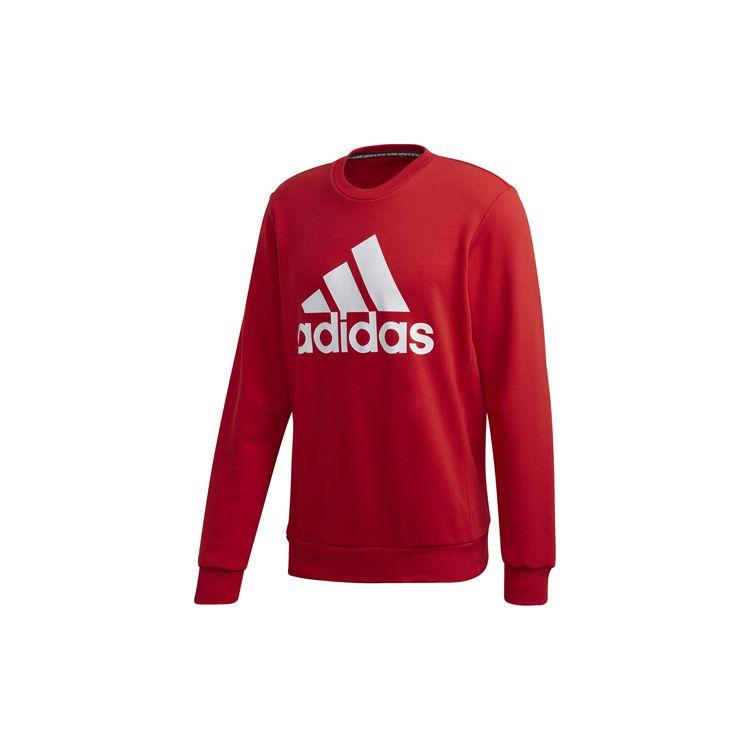 

Adidas Mh Bos Crew Ft Толстовка Мужская Топы Светло-Алые FQ7714 M