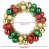 Christmas Ball Wreaths 2 pcs Multicolored 33 x 33 x 7 cm Polystyrene