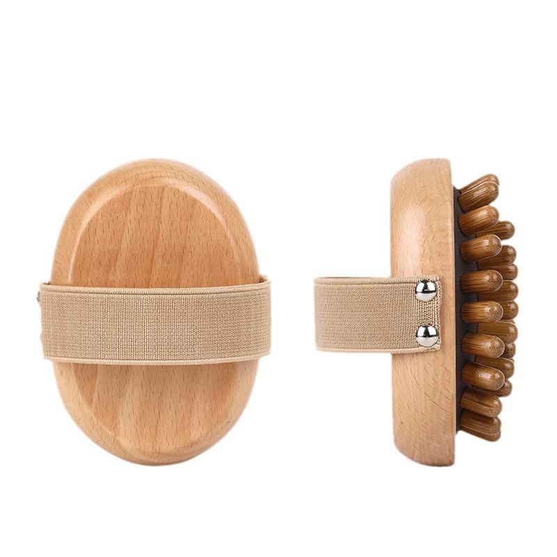 Natural Beech Wood Air Cushion Massage Comb Whole Body Meridian Brush