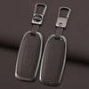 Interior Mouldings 3 Buttons Zinc Alloy Leather Car Key Case Cover Shell For Ford Territory 2019 - 2024 Protection Keychain Auto
