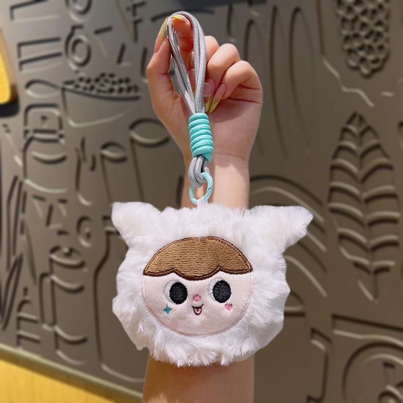 

Baby Three Plush Coin Purses Cartoon Plush Anime Stuffed Pendant Decorations Birthday Gift Collections Storage Bag белый