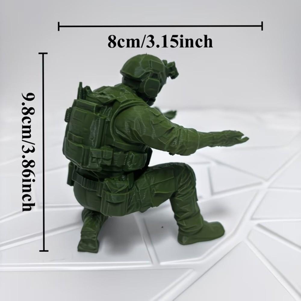 Porta Bolígrafos Único de Soldado Figura de Fuerzas Especiales de Plástico Soporte para Bolígrafos Impreso en 3D Papelería Lápices Organizador de Escritorio Decoración de Escritorio