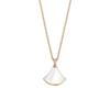Baojia V Gold Electroplated Mother-of-Pearl Pendant Necklace