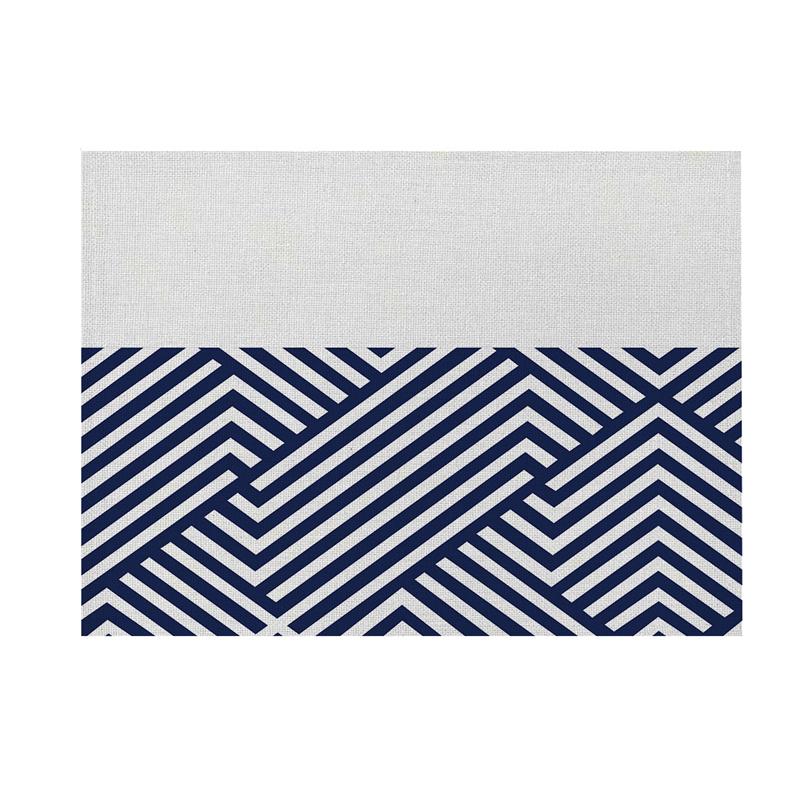 40X30cm Modern Geometric Simple Dining Tables Mat Heat Resistant Linen Placemat For Table Drink Cup Coaster Kitchen Accessories