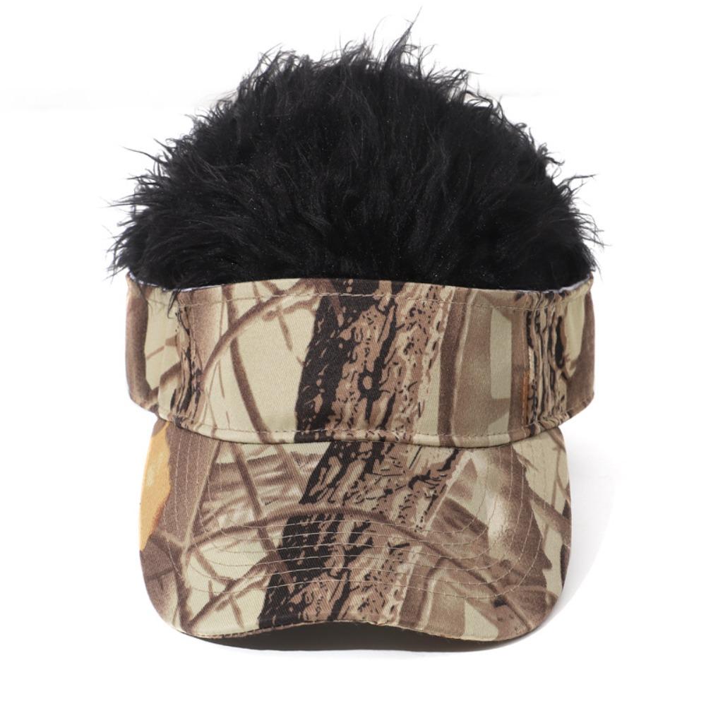 Fluffy Brown Wig Golf Baseball Cap Baseball Cap With Spiked Hairs Wig Fake Hair Hat Fun Toupee Hats