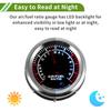 Air/Fuel Ratio Gauge 2" 52mm AFR Controller Gauge Colorful Pointer Car Vehicle Automotive Universal Silver Tone Black White