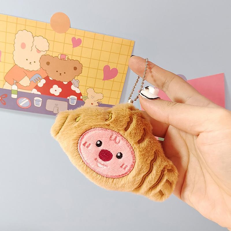 Capybara Plush Doll Star Squeak Toy Cartoon Star Keychain Pendant Soft Stuffed Doll Backpack Car Bag Key Ring Decor Kid Gift