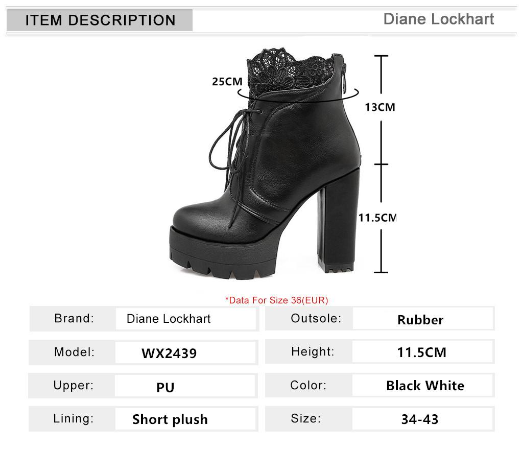 Fashion Shoes Women Motorcycle Boots Autumn Winter Ladies Boot 2026Stylish Lady Ankle Boots Lace-up High Heel Platforms Sexy Botas White