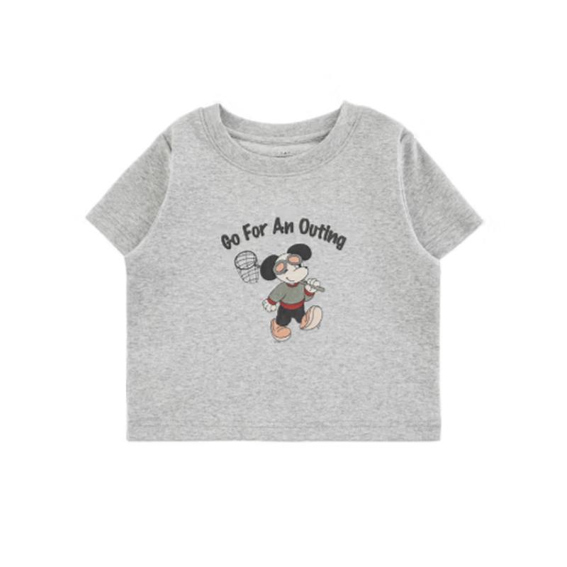 Girls Cartoon Letter Print Short-Sleeve T-Shirt 150 cm