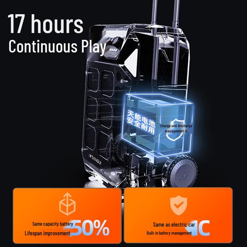 Sansui D12 Outdoor Karaoke Speaker with Wireless Mic