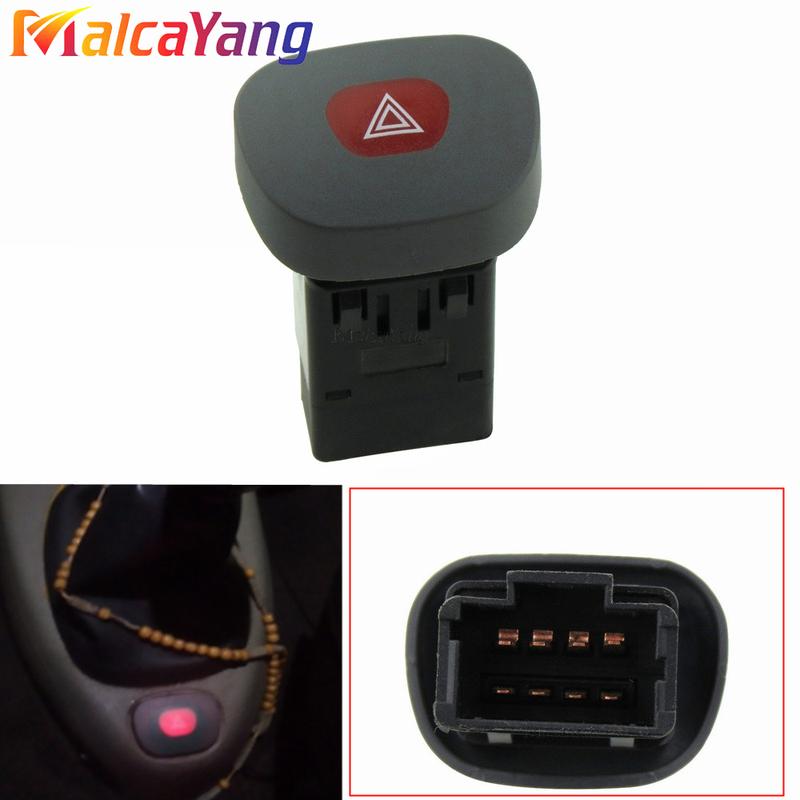Electric Power Hazard Switch Emergency Warning Light Button New For Renault Megane I Classic Clio II 7700421820 Car Accesoories