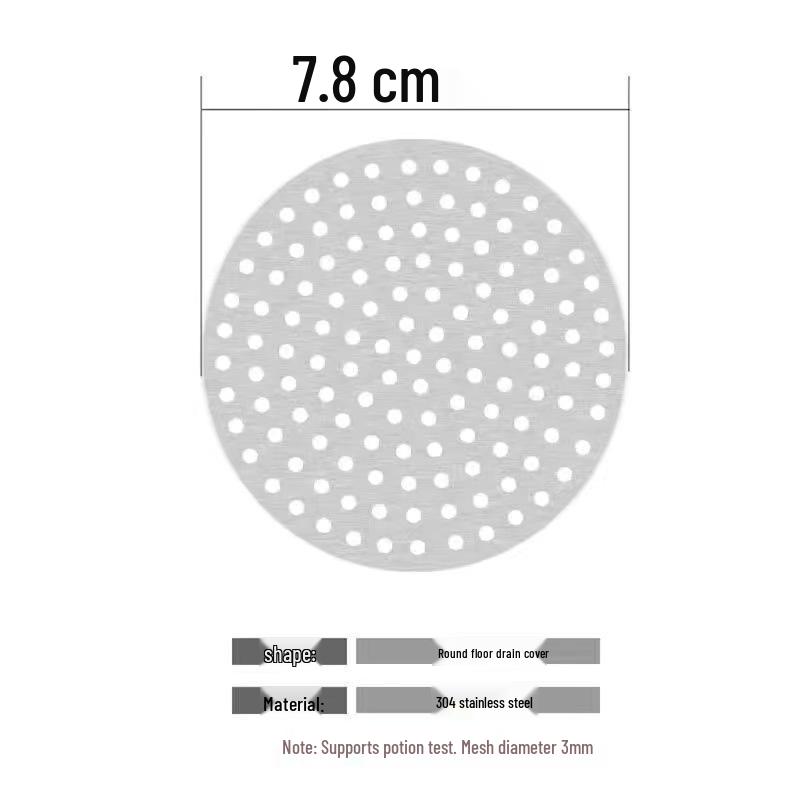 304 Stainless Steel Square Mesh Drain Cover - Anti-Clog Sink and Bathroom Hair Trap