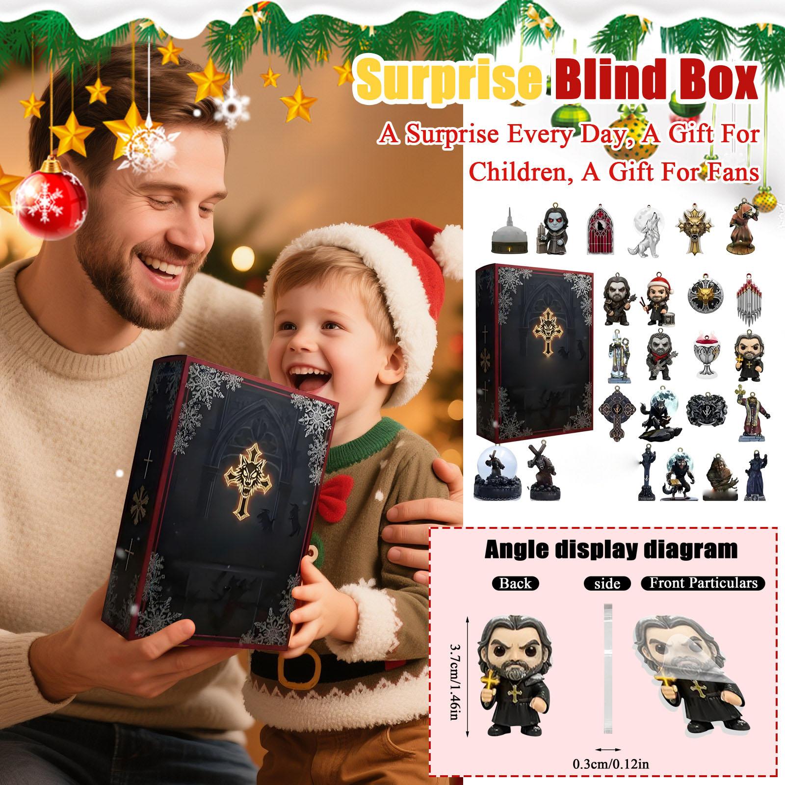 

Band Advent Calendar 2D Flat 24 Acrylic Key Pendant Airplane Box Countdown Calendar One Size