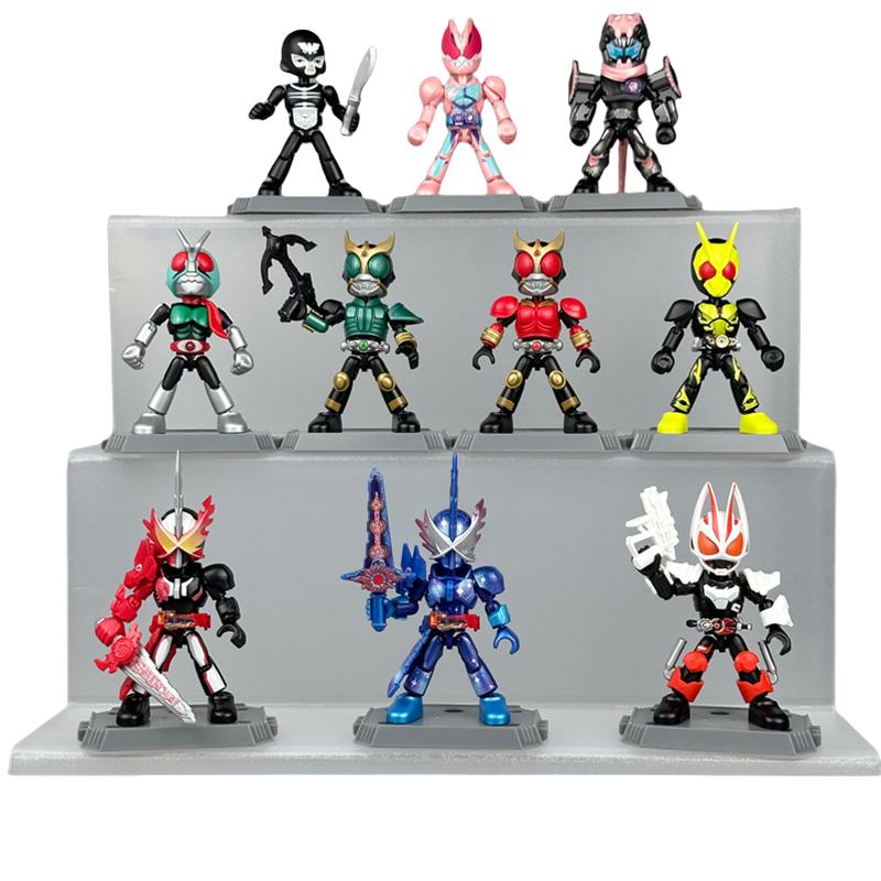 BLOKEES Kamen Rider Building Blocks 9Pcs No-repeat Starlight Version Saber GEATS Hopper Kuuga Action Figure Assembled Toys
