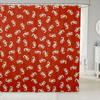 Nautical Lobster Pattern Waterproof Shower Curtain 180X180Cm - Funny Marine Theme Fabric Bath Curtain For Kids & Adults