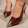 Damen Spitz zulaufende Riemchensandalen mit Stiletto-Absatz