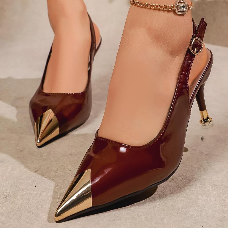 Damen Spitz zulaufende Riemchensandalen mit Stiletto-Absatz