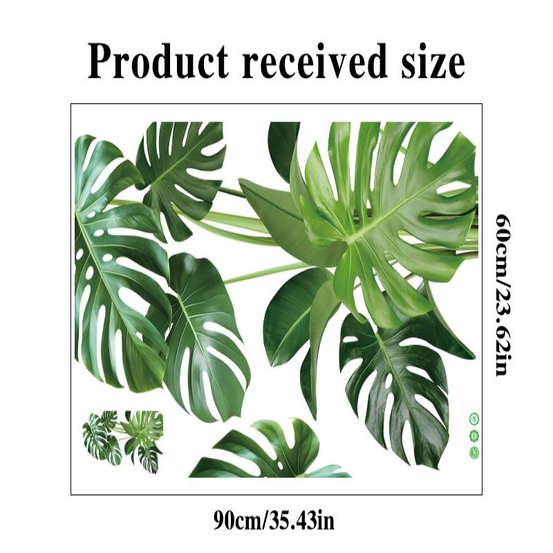 Green Plant Wall Decal Sticker For Home Decoration Leaf Design Easy To Apply And Remove Home Wall Art
