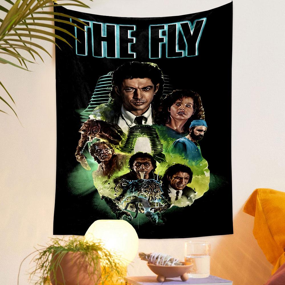 The Fly Tapestry Wall Hanging, Horror Movie Poster, Wall Decor for Bedroom Living Room Dorm