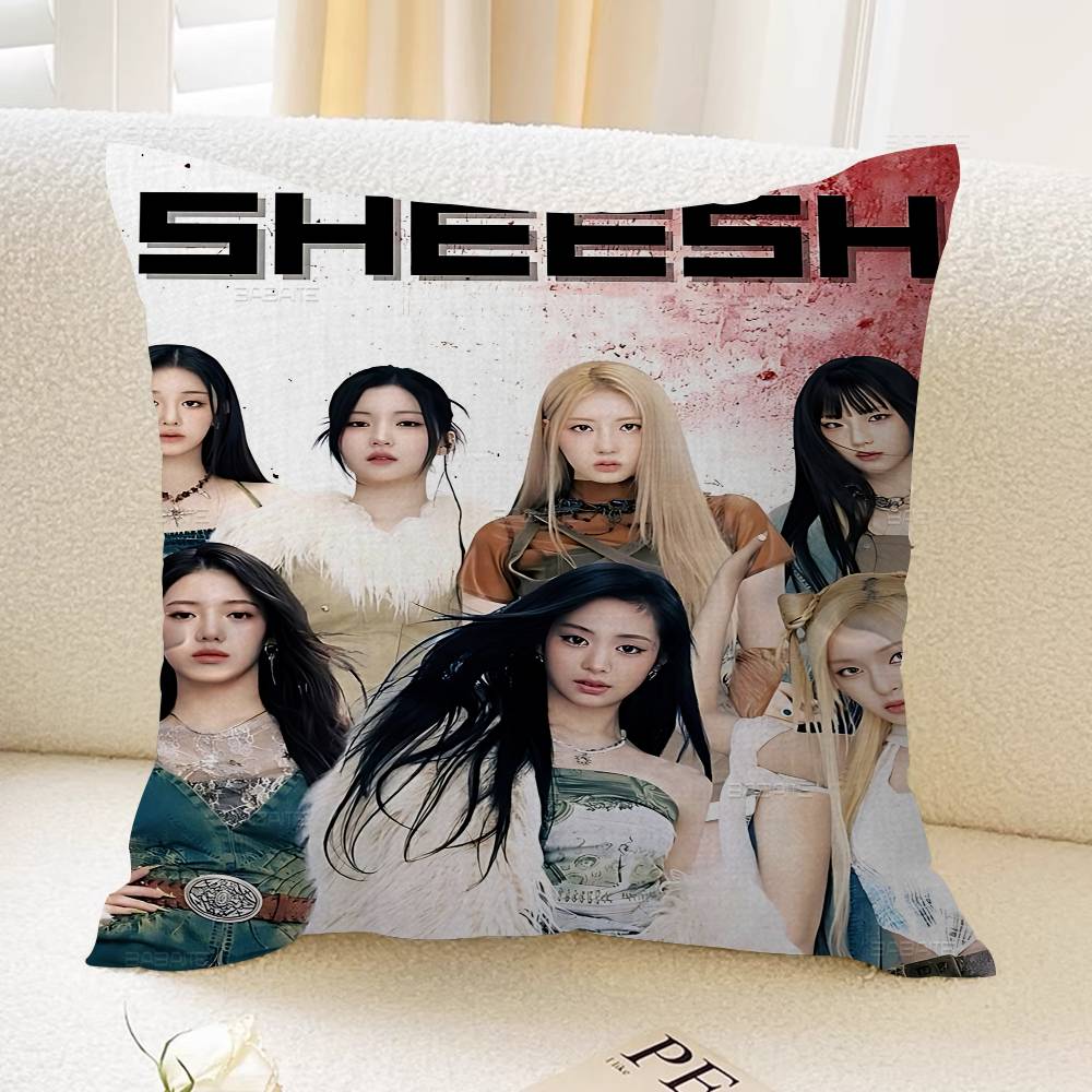 Kpop B-Babymonster Anime Cushion Cover Inches Farmhouse Decor Home Throw Pillow Covers For Couch Decorations