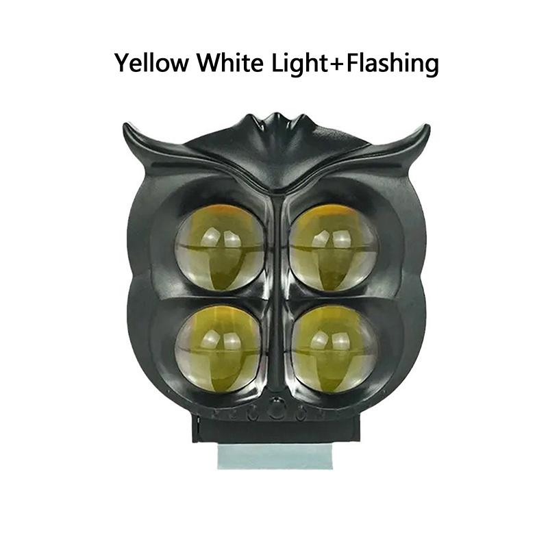 

1 шт. Сова четырехглазый прожектор мотоцикл светодиодные модифицированные фары локомотивные фары супер яркие двухцветные фары
