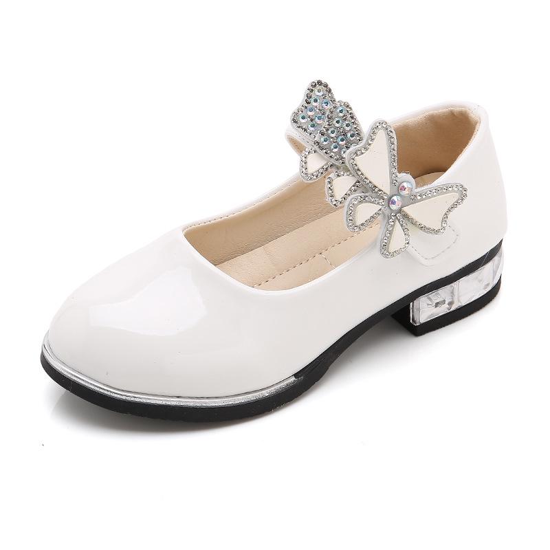 

Girls Leather Shoes - Spring/Autumn Styles for Medium to Large Children, Toddler Princess Student White Performance Flats. Size 26-30, order 5 pairs