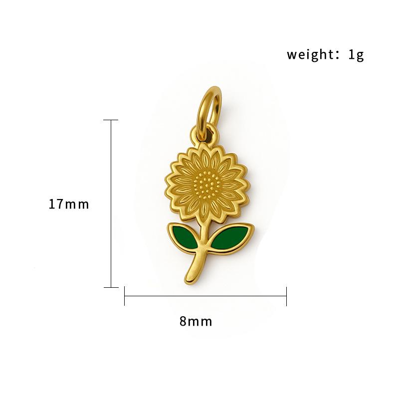 Halloween Ghost Pumpkin Spider Pendant 18K Gold Plated Stainless Steel Jewelry Diy Accessories