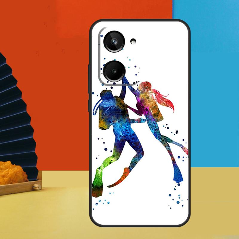 Dive Scuba Divers Diving For Realme 15 10 11 12 13 14 Pro Plus C67 C65 C63 C61 C35 C55 C53 C51 C71 C75 GT7 Pro Case