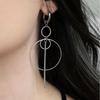 Gothic Punk Stainless Steel O-Ring Hoop Earrings - Bold Industrial Rock Style
