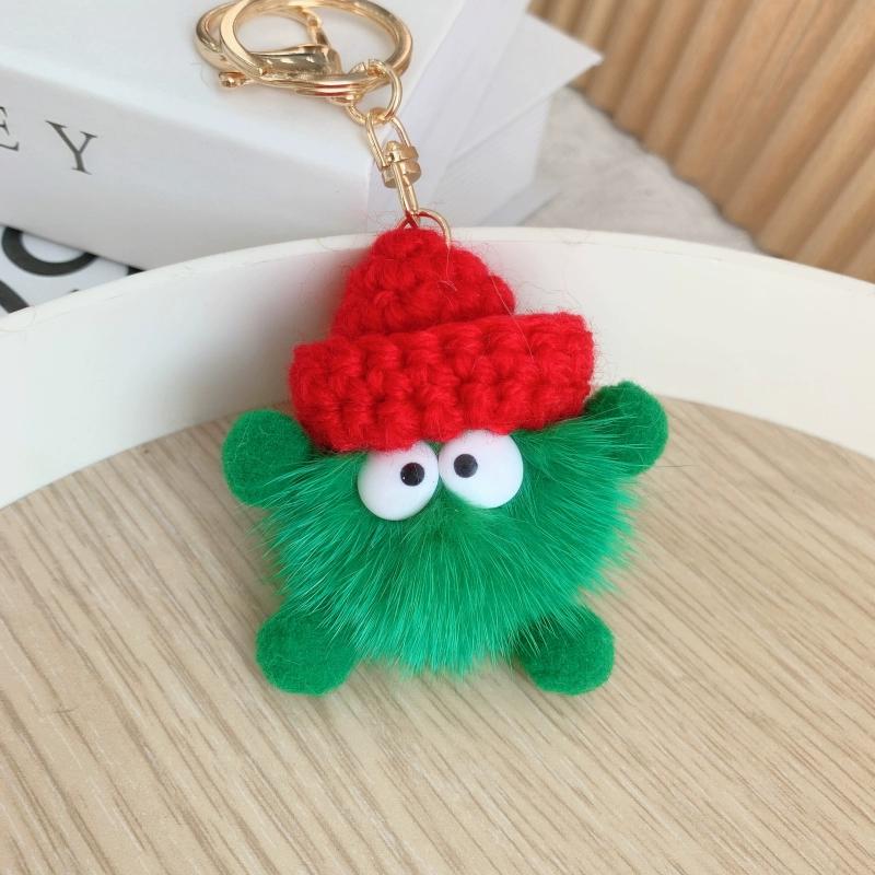 Nou Păr de Nurcă Brichete Mici Praf Elf Pandantiv de Pluș, Breloc de Chei Auto Pandantiv Femeie Păpușă