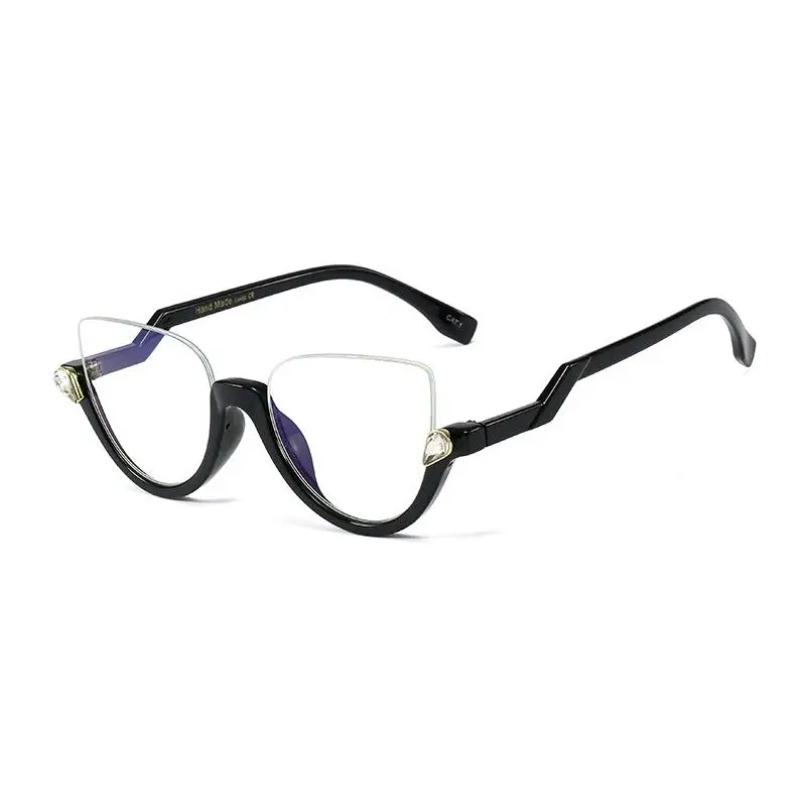 Luxury Cat Eye Reading Glasses Women Anti Blue Light Prescription Farsightedness Wearglass +1.5 +2.5 +6