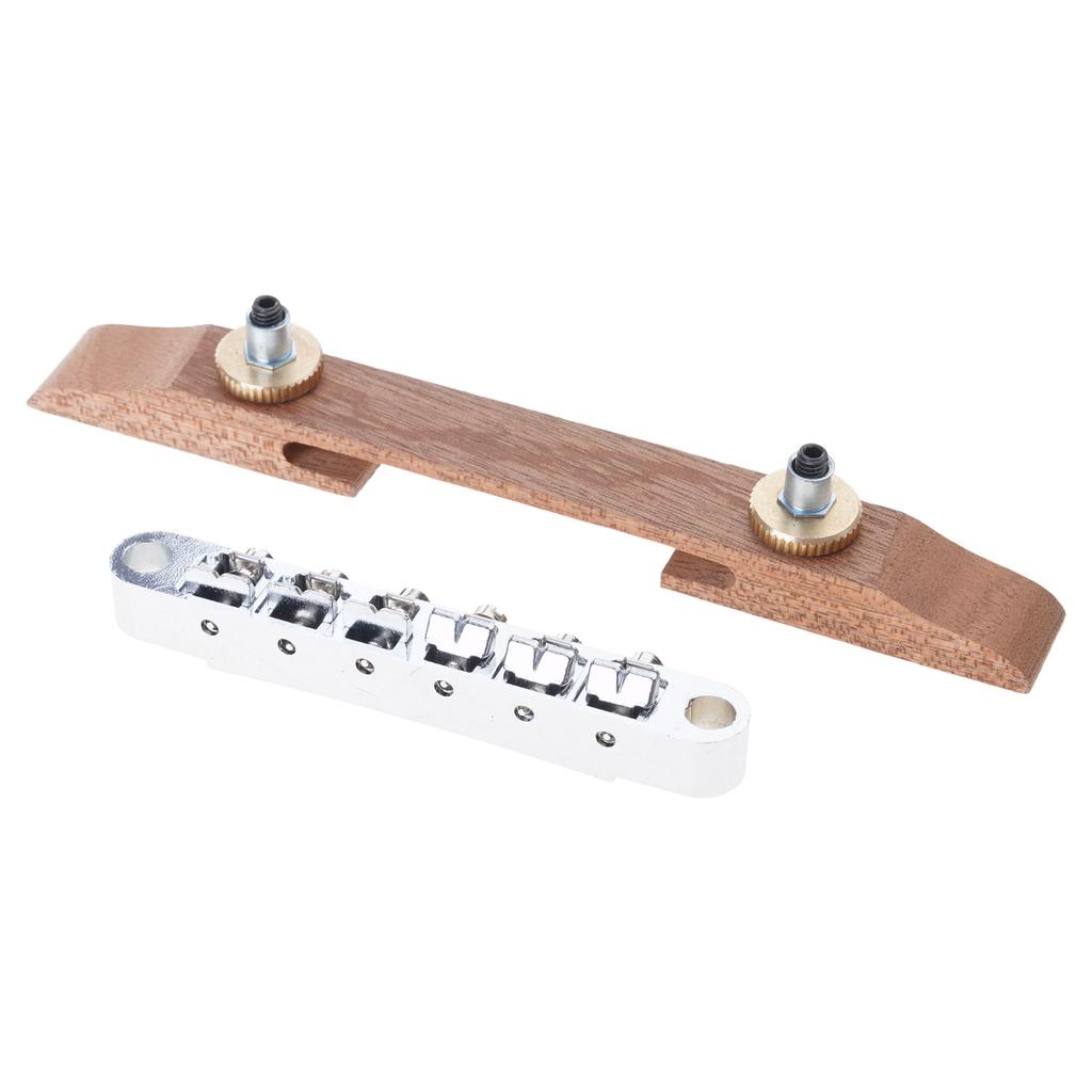 6 String Guitar Part Guitar Accesory Jazz Guitar Bridge Wood Guitar Bridge Guitar Wood Roller Saddles Bridge