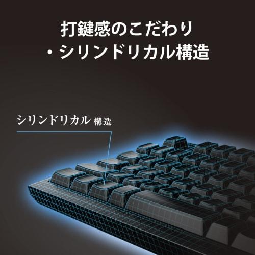 ELECOM Keyboard Wireless (Receiver Included) Premium Membrane Full Keyboard 10 Million Times Durable Black TK-FDM088TBK