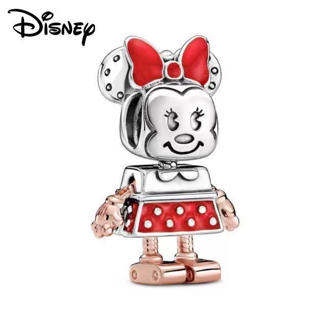 Disney 925 Silver Mickey Minnie And Snow White Pendant Beads Various Styles Suitable For Diy Bracelet
