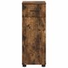 Bathroom Cabinet with Door Smoked Oak Finish 30 x 35 x 80 cm