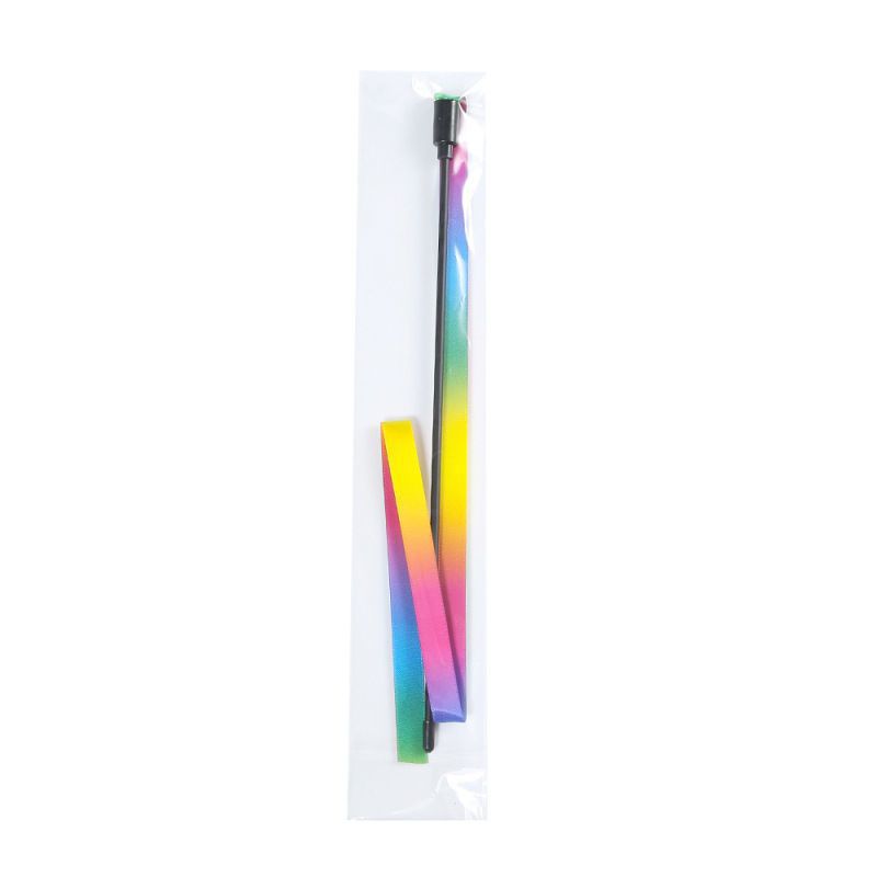 Pet Cat Toys Cute Funny Rainbow Strips Stick Cat Teaser Wand Pet Toys for Cats Interactive Toys Cat Supplies Pet Products