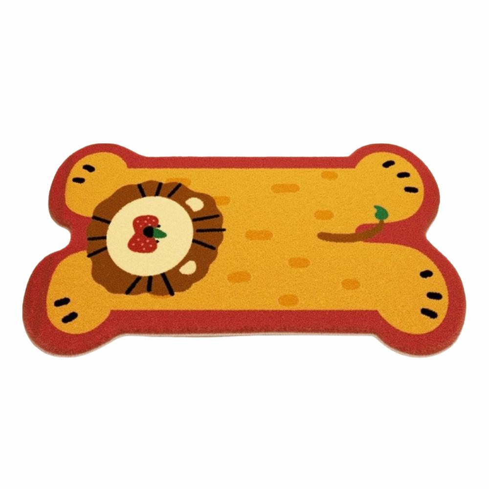 Plush Material Toilet Carpet Cartoon Design Bathroom Rug Animal Theme Foot Mat  Bathroom Use