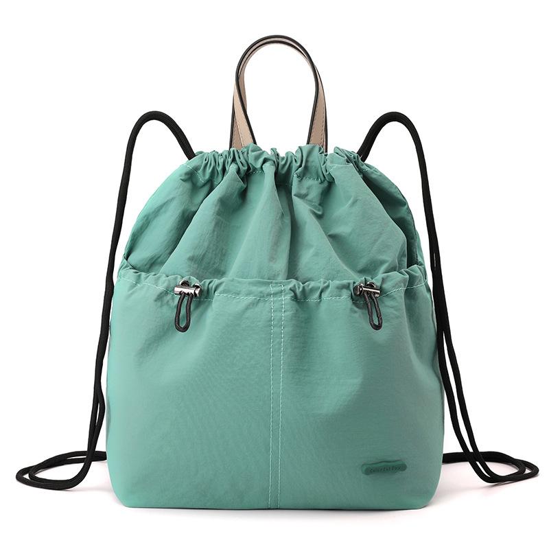 Large Capacity Backpack Women's Fashion Niche Drawstring Schoolbag Bucket Bag Leisure Lightweight Travel Backpack