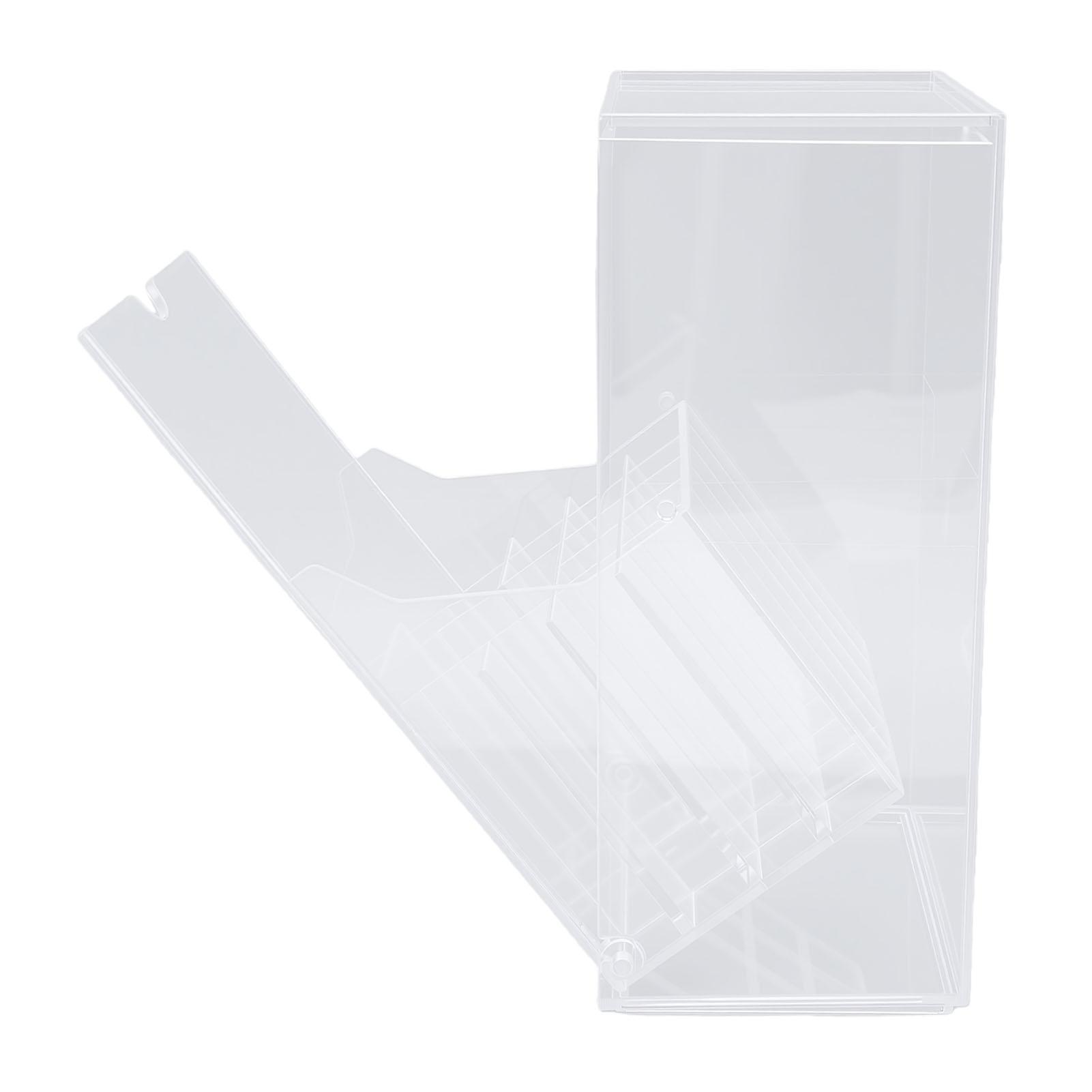 Acrylic Makeup Brush Holder Tilt Open Clear Cosmetic Brush Organizer with 17 Slots for Vanity Clear Makeup Brush