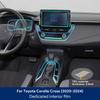 For TOYOTA Corolla Cross -2024 TPU Scratch-Resistant Film Car Interior For Screen Center Console Gear Shift Protection Film