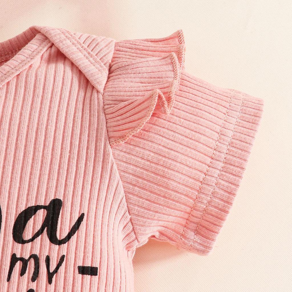 Set Estivo per Bambina: Top a Coste, Pantaloncini a Quadri e Fascia - 'La Mamma è la Mia Migliore Amica'