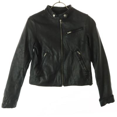 Long Sleeve Leather Single Riders Jacket F Black Sheep Leather Women Used