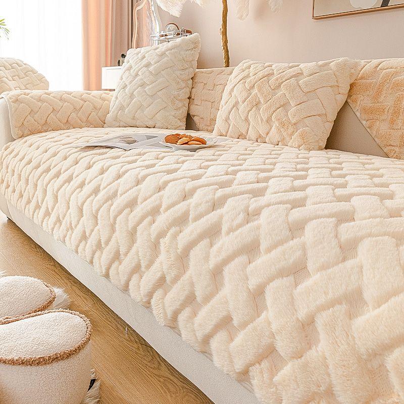 

1 шт. плюшевый чехол для дивана, зимний скандинавский современный нескользящий чехол для дивана, чехол для дивана, защитная мебель для спальни, офиса, гостиной, домашнего декора 110 * 240cm