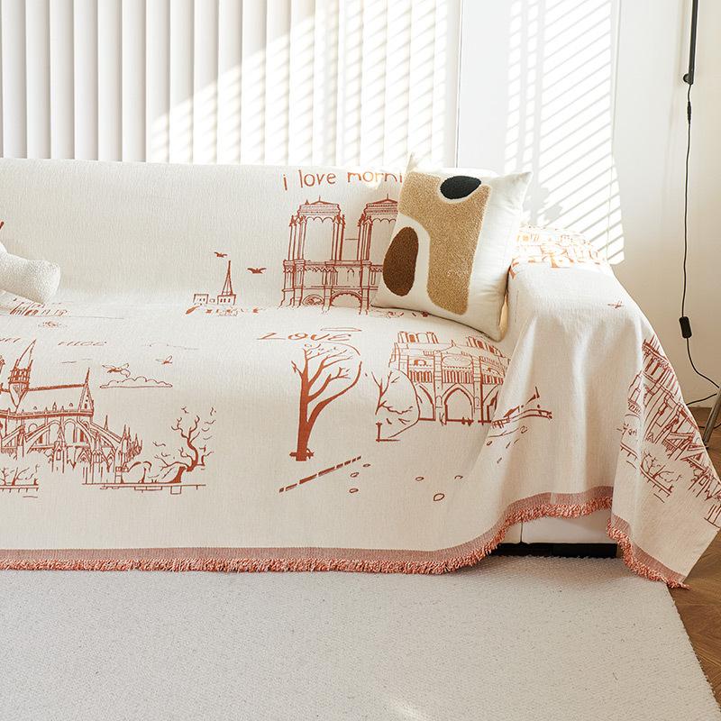 Vysoce kvalitní potah na pohovku ve stylu INS, látkový, žinylkový, proti poškrábání, univerzální potah all-inclusive, univerzální podložka pro čtyři roční období