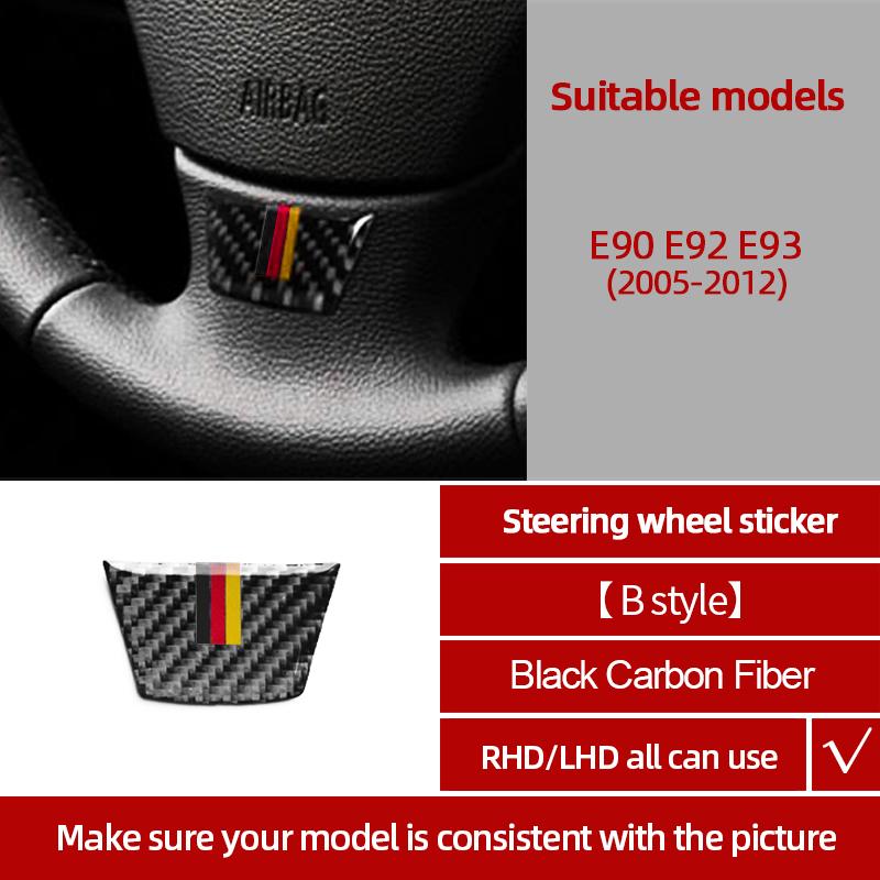 Kohlefaser Für BMW E90 E92 E93 2005-2012 Auto Mittelkonsole CD-Panel Verkleidung Aufkleber Tuning Abdeckung Dekor Auto Innenzubehör