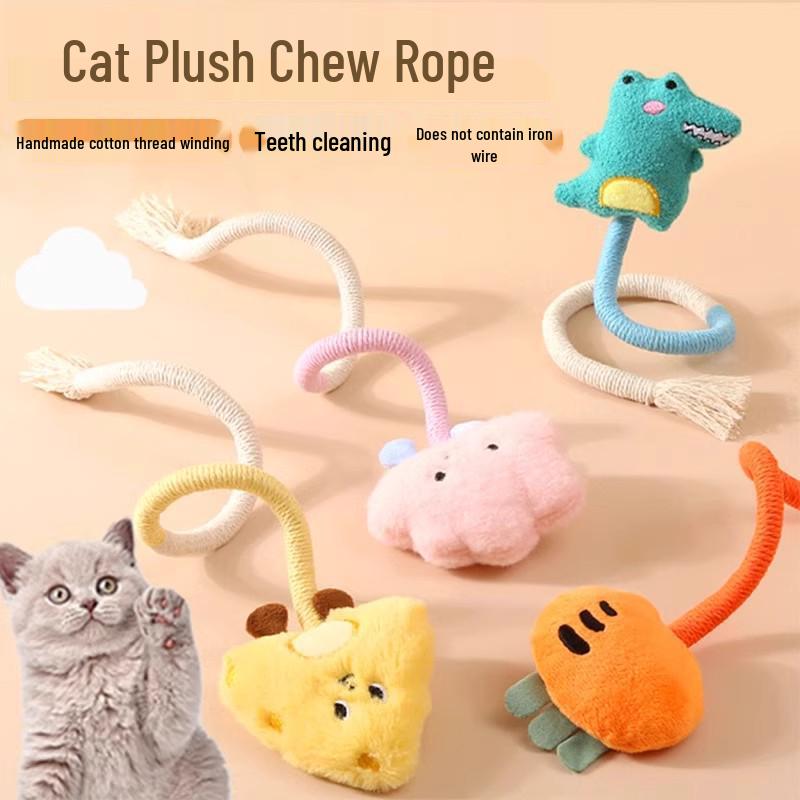 

Cat Toy: Durable Teething Teaser Wand for Self-Play & Boredom Relief