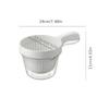 1pc Handheld Kitchen Colander, Double-Layer Fruit Washing Basket, Hanging Plastic Vegetable Washing Bowl, Colander Spoon, Creative Fruit Basket