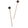 2Pcs Ethereal Drumstick Rubber Round Head Wood Handle Drum Hammer Percussion Accessories